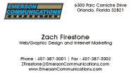 Emerson Communications Business Card Front