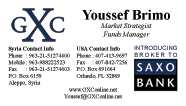Global Exchange Center Business Card Front